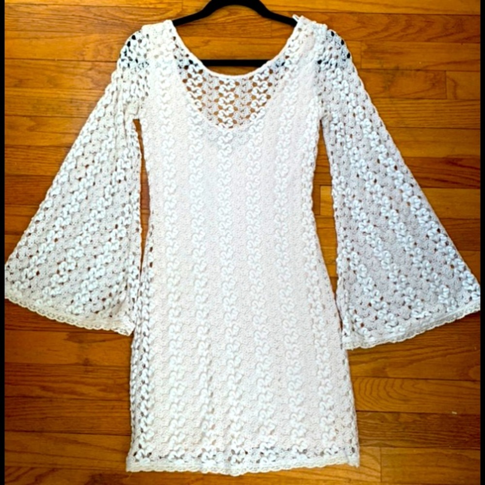 Free People Crochet Mini Dress